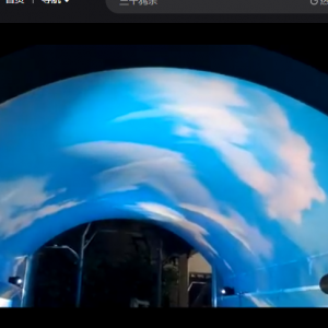戶外工程藍天白云成像場景投影